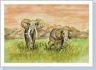 Elefantenfamilie DinA4